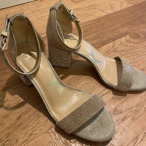 Gianni Bini Gold Rhinestone Heels